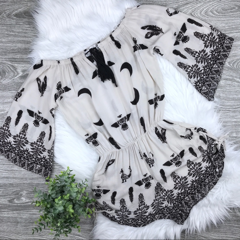 Bäcio Tribal Moon Print Romper - Pinkyotto